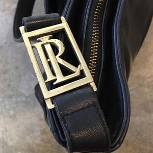 Ralph Lauren vintage shoulder bag in black leather